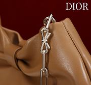 Fortok Dior 2026ss Bow bag Hazelnut Brown Lambskin 27×8×18cm - 6