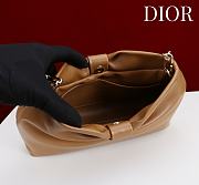 Fortok Dior 2026ss Bow bag Hazelnut Brown Lambskin 27×8×18cm - 3