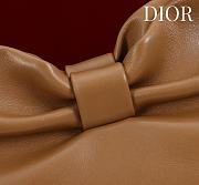 Fortok Dior 2026ss Bow bag Hazelnut Brown Lambskin 27×8×18cm - 2