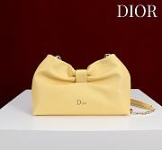 Fortok Dior 2026ss Bow bag Yellow Lambskin 27×8×18cm - 1