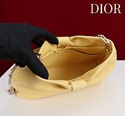 Fortok Dior 2026ss Bow bag Yellow Lambskin 27×8×18cm - 5