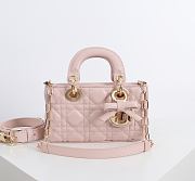 Fortok Dior 2026ss Mini Lady D-Joy Bow bag in powder pink 16.5cm x 6 x  10 CM - 1