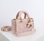 Fortok Dior 2026ss Mini Lady D-Joy Bow bag in powder pink 16.5cm x 6 x  10 CM - 6