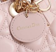 Fortok Dior 2026ss Mini Lady D-Joy Bow bag in powder pink 16.5cm x 6 x  10 CM - 3