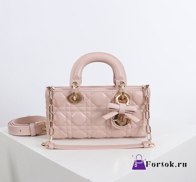 Fortok Dior 2026ss Lady D-Joy Bow bag in powder pink 22x 12 x 6.5 CM - 1