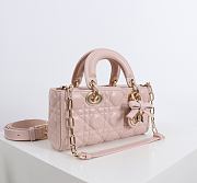Fortok Dior 2026ss Lady D-Joy Bow bag in powder pink 22x 12 x 6.5 CM - 4