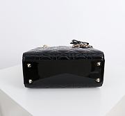 Fortok Dior 2026ss Lady Dior ABC Bag Patent Bow Bag Black 20 x 17 x 8cm - 6