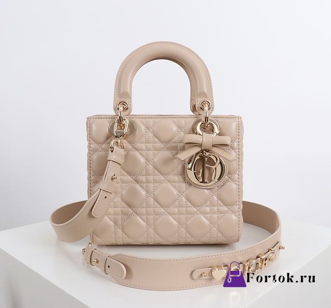 Fortok Dior 2026ss Lady Dior ABC Bag Bow Bag Powder Beige 20 x 17 x 8cm - 1
