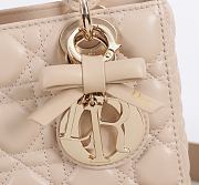 Fortok Dior 2026ss Lady Dior ABC Bag Bow Bag Powder Beige 20 x 17 x 8cm - 4