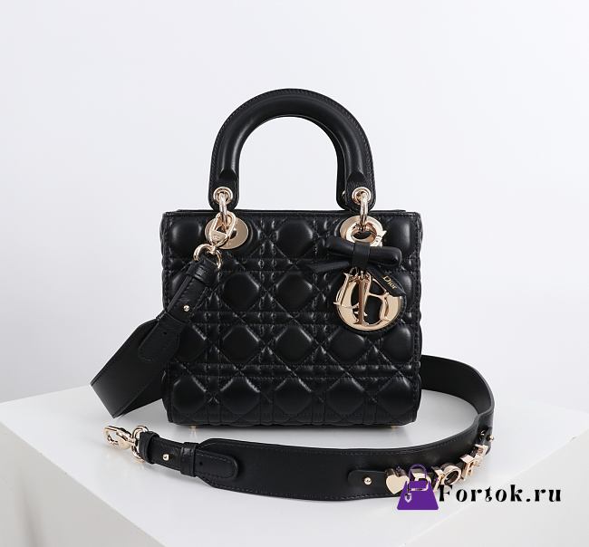 Fortok Dior 2026ss Lady Dior ABC Bag Bow Bag Black 20 x 17 x 8cm - 1