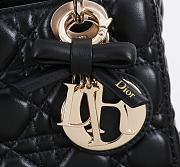 Fortok Dior 2026ss Lady Dior ABC Bag Bow Bag Black 20 x 17 x 8cm - 5