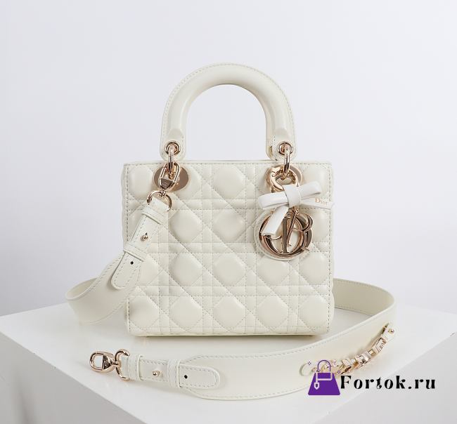 Fortok Dior 2026ss Lady Dior ABC Bag Bow Bag Latte 20 x 17 x 8cm - 1