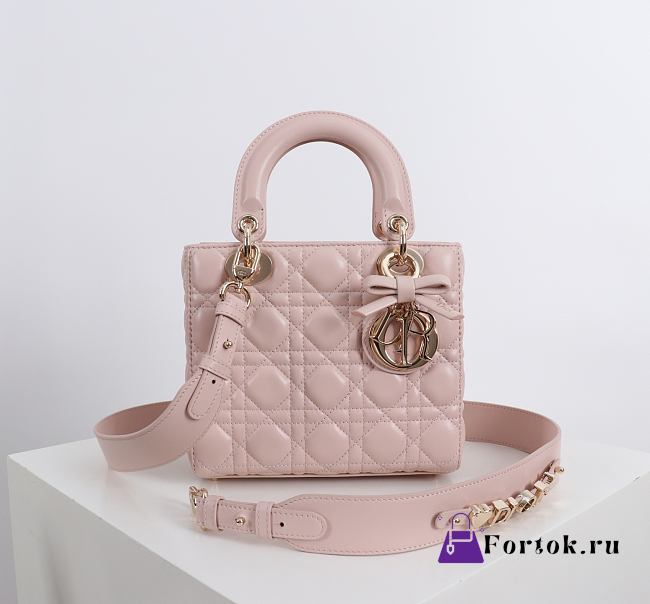 Fortok Dior 2026ss Lady Dior ABC Bag Bow Bag Powder Pink 20 x 17 x 8cm - 1