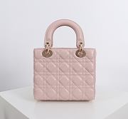 Fortok Dior 2026ss Lady Dior ABC Bag Bow Bag Powder Pink 20 x 17 x 8cm - 3