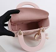 Fortok Dior 2026ss Lady Dior ABC Bag Bow Bag Powder Pink 20 x 17 x 8cm - 5