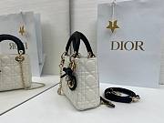 Fortok Dior 2026 Lady Dior Bow Bag Two-Tone Latte and Black Cannage Lambskin 17×15×7cm - 4