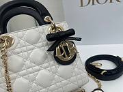 Fortok Dior 2026 Lady Dior Bow Bag Two-Tone Latte and Black Cannage Lambskin 17×15×7cm - 6