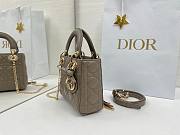 Fortok Dior 2026ss Lady Dior Bow Bag Tobaco Brown Cannage Lambskin 17×15×7cm - 2