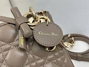 Fortok Dior 2026ss Lady Dior Bow Bag Tobaco Brown Cannage Lambskin 17×15×7cm - 3