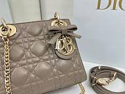 Fortok Dior 2026ss Lady Dior Bow Bag Tobaco Brown Cannage Lambskin 17×15×7cm - 5