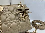 Fortok Dior 2026 Lady Dior Bow Bag Clay Green Cannage Lambskin 17×15×7cm - 6
