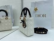 Fortok Dior 2026 Lady Dior ABC Bow Bag Two-Tone Latte and Black Cannage Lambskin 20 x 17 x 8cm - 4
