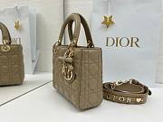 Fortok Dior 2026ss Lady Dior ABC Bow Bag Clay Green Cannage Lambskin 20 x 17 x 8cm  - 3