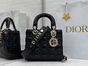 Fortok Dior Lady Dior ABC Bag Black Cannage Lambskin 20 x 17 x 8cm  - 1