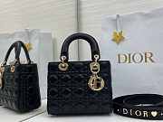 Fortok Dior Lady Dior ABC Bag Black Cannage Lambskin 20 x 17 x 8cm  - 5
