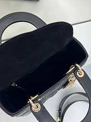 Fortok Dior Lady Dior ABC Bag Black Cannage Lambskin 20 x 17 x 8cm  - 4