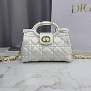 Fortok Dior Jolie Top Handle Bag White 18.5 x 13 x 8.5cm - 6