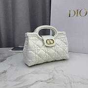 Fortok Dior Jolie Top Handle Bag White 18.5 x 13 x 8.5cm - 3