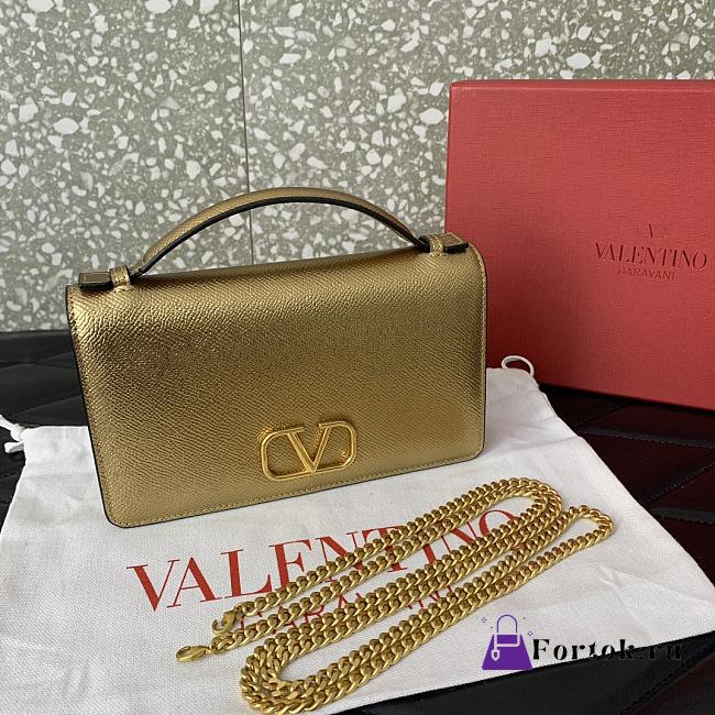 Fortok Valentino Garavani Vain VLogo metallic Gold 19*4*10.5cm - 1