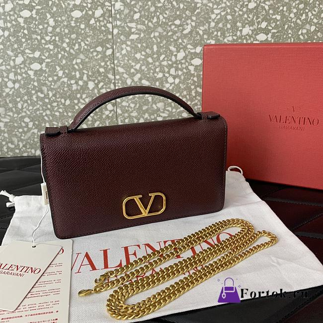 Fortok Valentino Garavani Vain VLogo Burgundy 19*4*10.5cm - 1