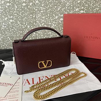 Fortok Valentino Garavani Vain VLogo Burgundy 19*4*10.5cm