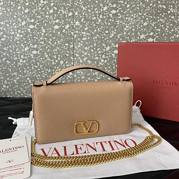 Fortok Valentino Garavani Vain VLogo Powder Beige 19*4*10.5cm