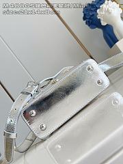 Fortok Louis Vuitton Capucines shimmering silver-tone calfskin leather 13.6 x 8 x 21cm - 5