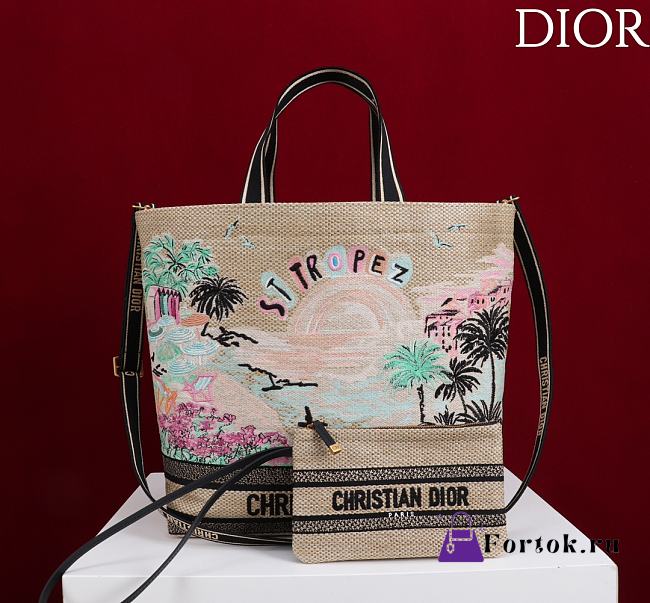 Fortok Christian Dior Book Tote Dioriviera edition St.Tropez 34 x13 x35cm - 1