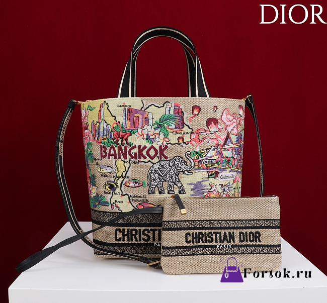 Fortok Christian Dior Book Tote Dioriviera edition Bangkok 25 x12 x29 cm - 1