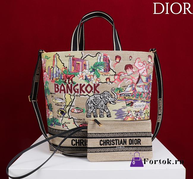 Fortok Christian Dior Book Tote Dioriviera edition Bangkok 34 x13 x35cm - 1