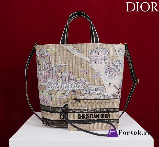 Fortok Christian Dior Book Tote Dioriviera edition Shanghai 34 x13 x35cm - 1