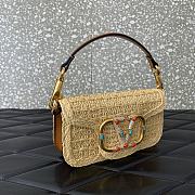 Fortok Valentino Garavani Small Locò raffia Shoulder Bag 19x10.5x5cm - 3