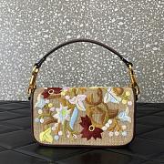 Fortok Valentino Garavani Locò embroidered shoulder bag Raffia 19 x 10.5 x 5cm - 5
