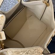 Fortok Valentino Garavani Natural Butterfly Effect Raffia VLogo Tote 35x25x17cm - 6