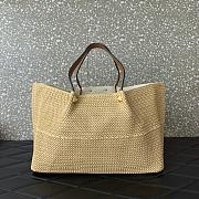 Fortok Valentino Garavani VLogo Signature Raffia tote bag Brown 35x25x17cm - 5