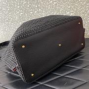 Fortok Valentino Garavani VLogo Signature Raffia tote bag Black 35x25x17cm - 5