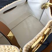 Fortok Valentino Garavani VLogo Signature Raffia tote bag Brown 25x18x12cm - 5