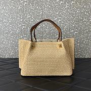 Fortok Valentino Garavani VLogo Signature Raffia tote bag Brown 25x18x12cm - 3
