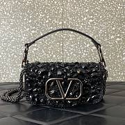 Fortok Valentino Garavani Locò shoulder bag crystal embellishments Black 20 x 11 x 5cm - 1