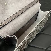 Fortok Valentino Garavani Locò Embellished Shoulder Bag silver rhinestones 19 x10.5 x 5cm - 6